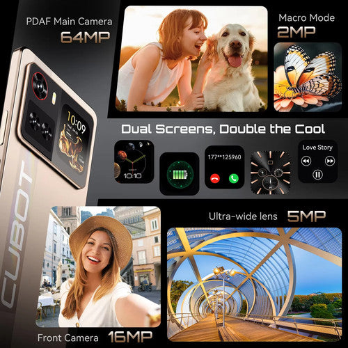 Cubot X100 Android 15 5G Smartphone 6.88 120Hz 16GB 256GB 64MP 5100mAh 33W UK