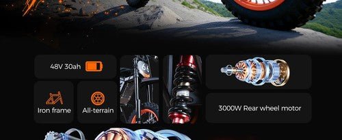 FREEBOY Y66 Electric Dirt Bike 3000W 48V 30Ah Off Road All Terrain E Motorbike