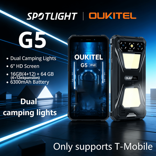 Rugged Smartphone 16GB 256GB 6300mAh 6in HD 13MP IP68 Waterproof Camping Light