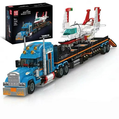 Mould King 24090 Aircraft Transport Truck Model Building Blocks Fun Kids Gift
