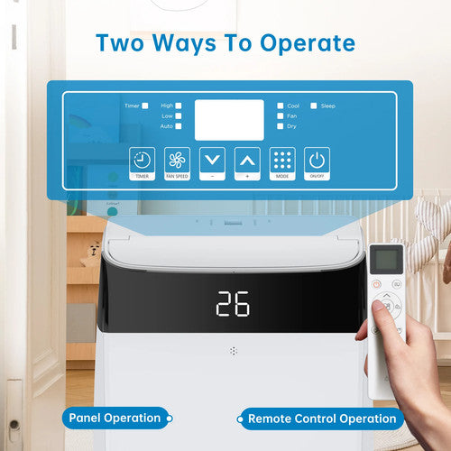 HiMISS Portable Air Conditioner 12000BTU 4in1 Cooling Dehumidifier Fan AC UK