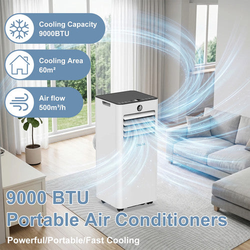 Oyaja Portable Air Conditioner 9000BTU 6in1 AC Cooling Ventilate Dumidifier 60m2
