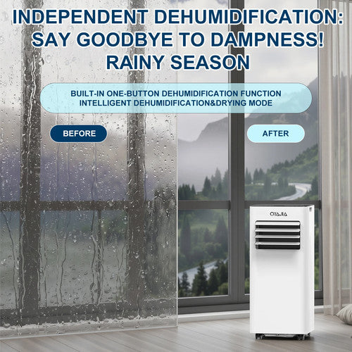 Oyaja Portable Air Conditioner 7000BTU Demudifier  6in1 AC Unit Sleep Mode Timer