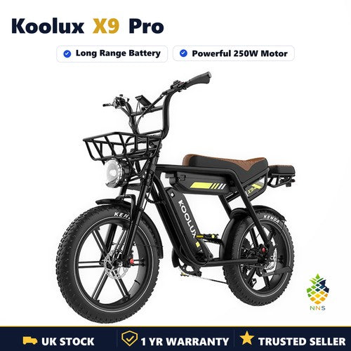 KOOLUX X9 PRO 20 Inch Electric Bike 48V 31.2Ah Long Range 250W City Cruiser UK