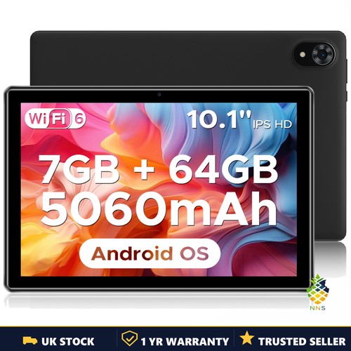U9 10.1" Tablet 7GB 64GB Expandable to 1TB WiFi6 BT5.0 5060mAh Android Black UK