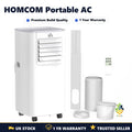 HOMCOM 5000BTU Portable Air Conditioner Dehumidifier 4 Modes LED Display Timer