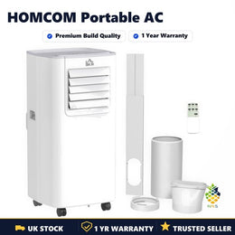 HOMCOM 5000BTU Portable Air Conditioner Dehumidifier 4 Modes LED Display Timer