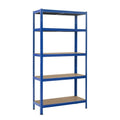 5-Tier Metal Shelving Unit Heavy Duty Garage Storage Racking 148x75x30cm UK