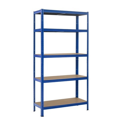 5-Tier Metal Shelving Unit Heavy Duty Garage Storage Racking 148x75x30cm UK