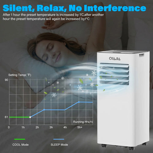 Oyaja Portable Air Conditioner 7000BTU Demudifier  6in1 AC Unit Sleep Mode Timer