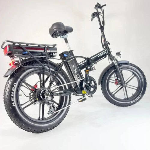KOOLUX X11S Folding Electric Bike 20" Fat Tire Dual Battery 48V Long Range 250W