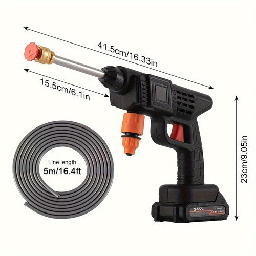 Cordless Pressure Washer 3000PSI 24V 2 Batteries Portable Power Jet Wash Car UK