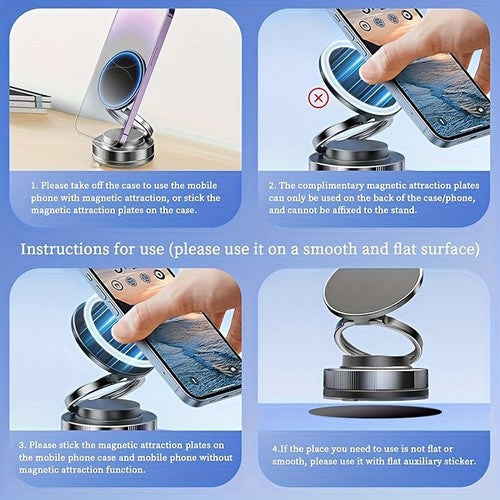 Magnetic Car Phone Holder Mount 360° Foldable Dashboard Universal Black UK