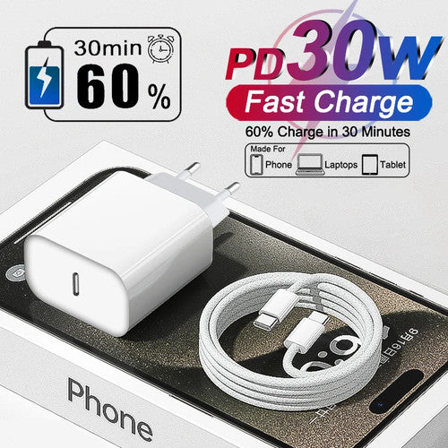 LUFFYBOY 30W Fast Charger Apple iPhone 11 12 13 14 15 16 Pro Max UK