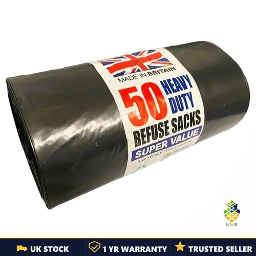 75L Kitchen Bin Liners Heavy Duty Bin Bags Strong Dustbin Bags 72x85cm UK