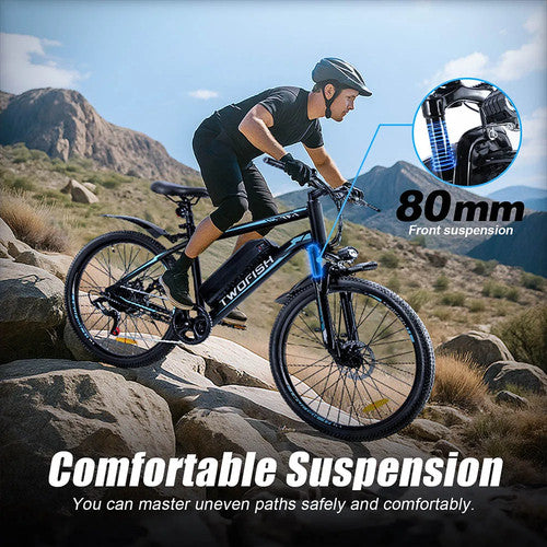 TWOFISH TF-1 Electric Bike 250W 36V 15Ah 26" City Commuter 100km Disc Brakes UK