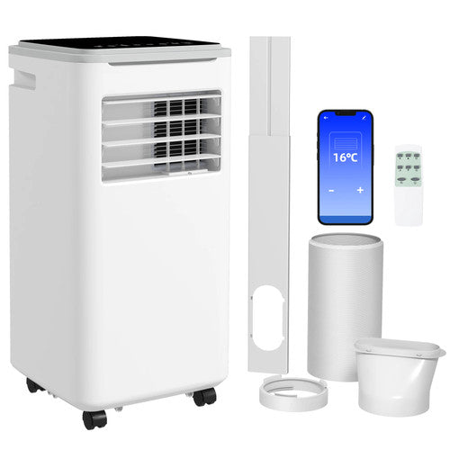 HOMCOM 9000BTU Portable Air Conditioner Fan Dehumidifier WiFi Smart App 20m² AC