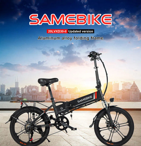 Samebike 20LVXD30-II 48V 10AH Electric Bike Folding E-Bike 250W Urban Long Range