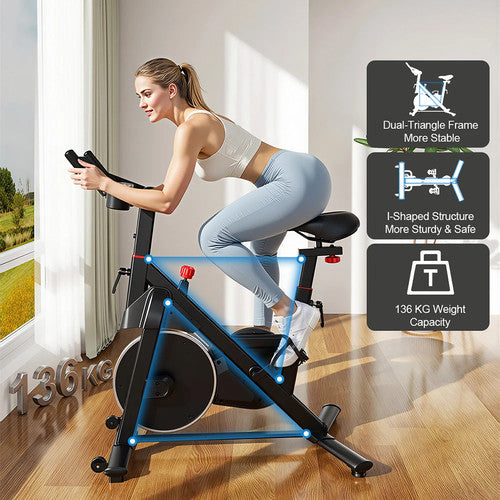 Superun S1 Exercise Bike 32 Level Magnetic Resistance Indoor 300 LBS Weight MAX