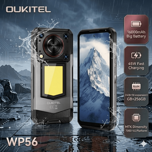 Oukitel WP56 SE Rugged Smartphone 16000mAh 24GB 256GB 108MP 45W FHD Camping