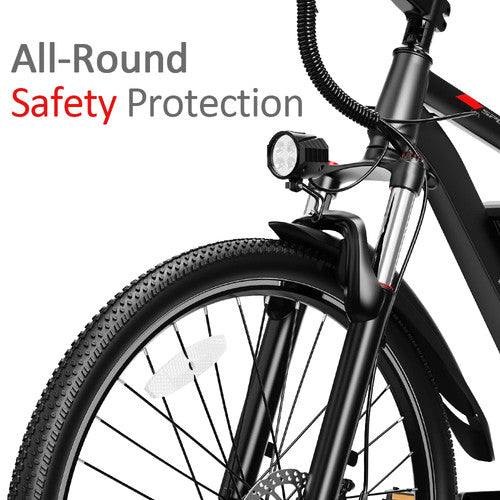 HEADEER BK1350 Electric Bike 250W 48V 15Ah 26" City Commuter E-Bike Rear Rack