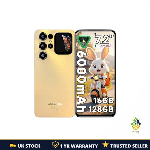 OUKITEL C68 Plus Smartphone 16GB+128GB 7.2" 64MP 6000mAh Android 15 Dual SIM UK