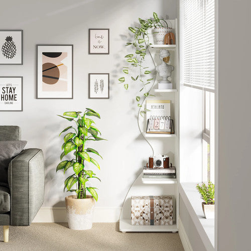 Tribesigns 5-Tier Corner Bookshelf Modern Industrial Designer Storage Display UK