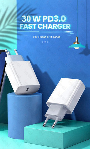 LUFFYBOY 30W Fast Charger Apple iPhone 11 12 13 14 15 16 Pro Max UK