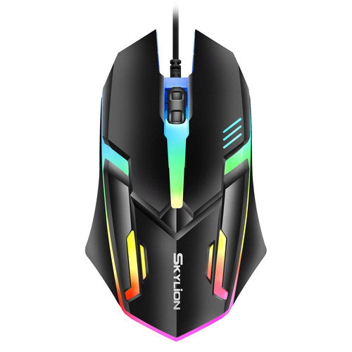 NNS F1 Wired 3-Key Gaming Mouse RGB Lighting Office PC Windows Plug & Play UK