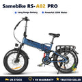 Samebike RS-A02 PRO 48V 17Ah Electric Bike 250W 20" Fat Tire Urban Cruise UK