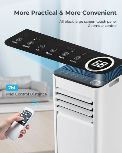 EUHOMY 9000BTU Portable Air Conditioner 4in1 Dehumidifying Cooling Ventilating