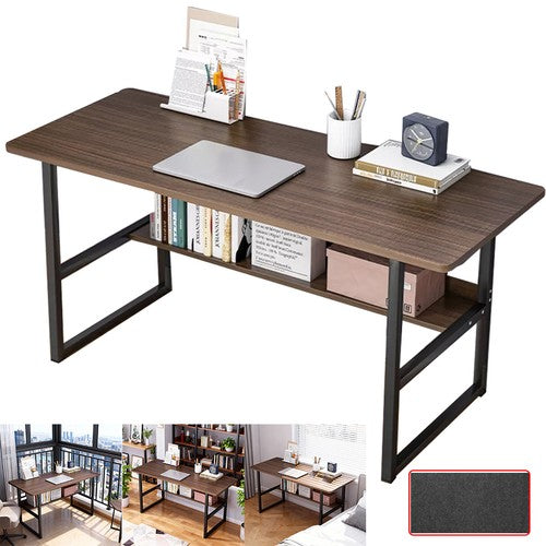 Computer Desk Home Office Writing Table with Book Shelf 80x40x72cm UK