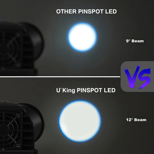 U'King 4PCS Mini LED Pinspot Lights RGBW DMX512 Stage DJ Party Disco UK