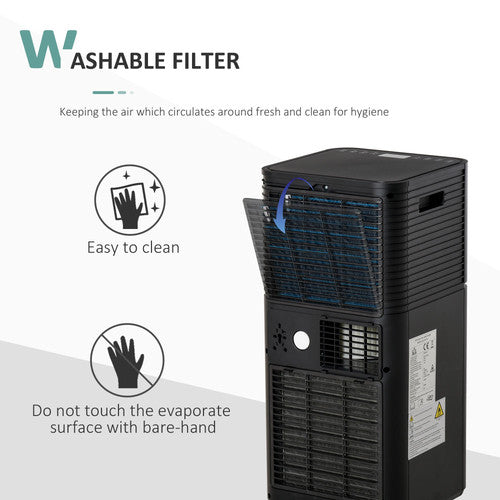 HOMCOM 5000 BTU Portable Air Conditioner 4 Modes LED Display Timer UK AC