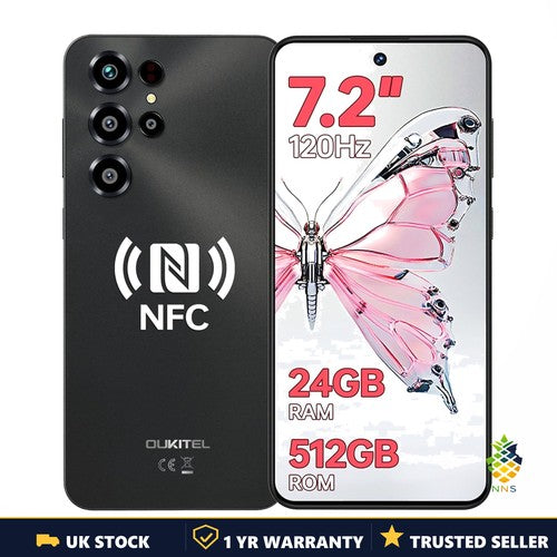 Oukitel C68 Smartphone 7.2in 120Hz 24GB 512GB 6000mAh 8MP NFC GPS Fingerprint