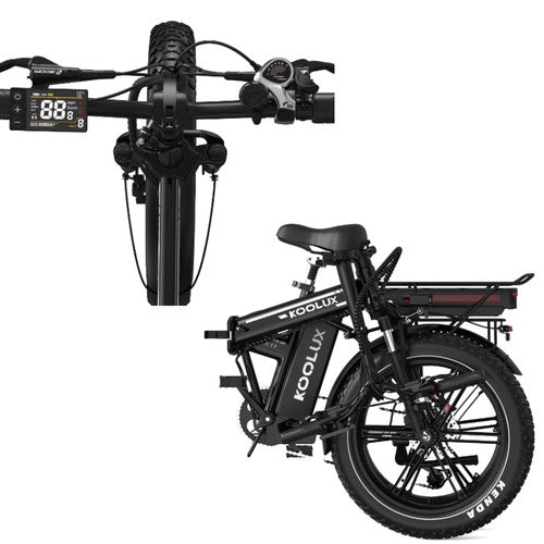 KOOLUX X11S Folding Electric Bike 20" Fat Tire Dual Battery 48V Long Range 250W
