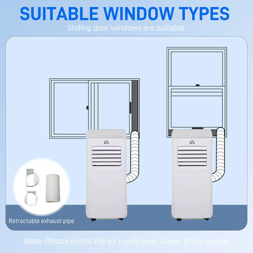 HOMCOM 5000BTU Portable Air Conditioner Dehumidifier 4 Modes LED Display Timer