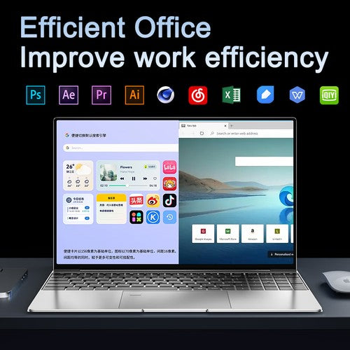 NNS Intel Pentium 6500Y Laptop 15.6" 32GB 2TB SSD Win 11 Pro Fingerprint UK