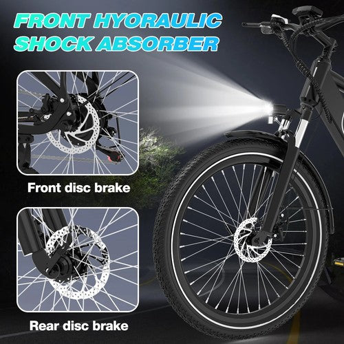 RCB G5 Electric Bike 250W 36V 10.4Ah 27.5in City E-Bike APP NFC 7 Speed Shimano