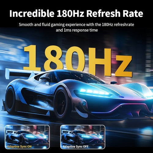 Gawfolk 32 Inch Curved Gaming Monitor 2K QHD 180Hz 1800R FreeSync VESA HDMI UK