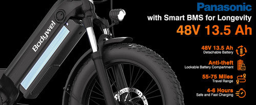 Bodywel F20 Electric Dirt Bike 20" 250W Mountain E Bike 48V 13Ah Long Range UK
