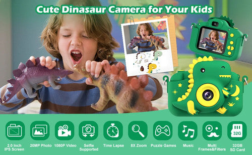DIAMOOKY X9 2inch Kids Digital Camera 20MP 1080P Toy Camera Rubber Unisex Gift