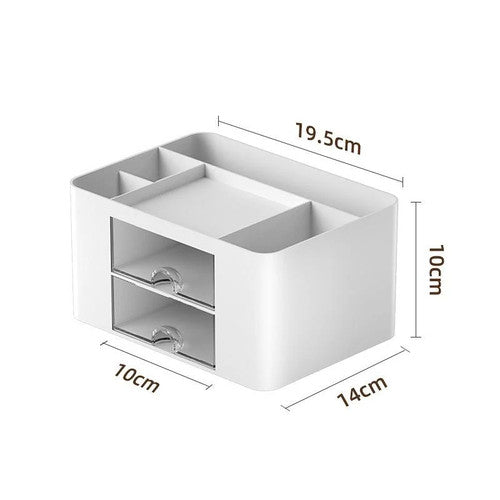 Transparent Drawer Storage Box Desktop Organizer School Supplies