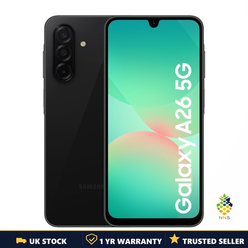 Samsung Galaxy A26 5G 128GB Black 6.7in 120Hz Unlocked Smartphone Dual SIM UK