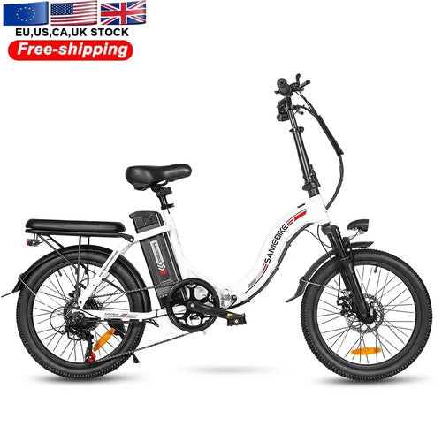 SAMEBIKE CY20 Foldable Electric Bicycle 250W 36V 20 Inch Tires 7 Speed UK