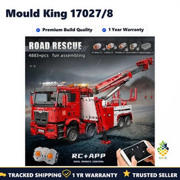 Mould King 17027 Technical Truck Toys APP RC Motorized Fire Rescue Vehicle Gift