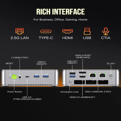 GMKtec NucBox K8 AMD Ryzen 7 8845HS Mini PC Barebone (No RAM/SSD) WiFi 6E UK