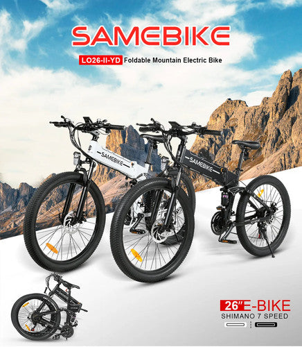 SAMEBIKE LO26-II Electric Bike 26 Inch 48V 14Ah Long Range Folding electric bike