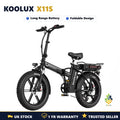 KOOLUX X11S Folding Electric Bike 20" Fat Tire Dual Battery 48V Long Range 250W