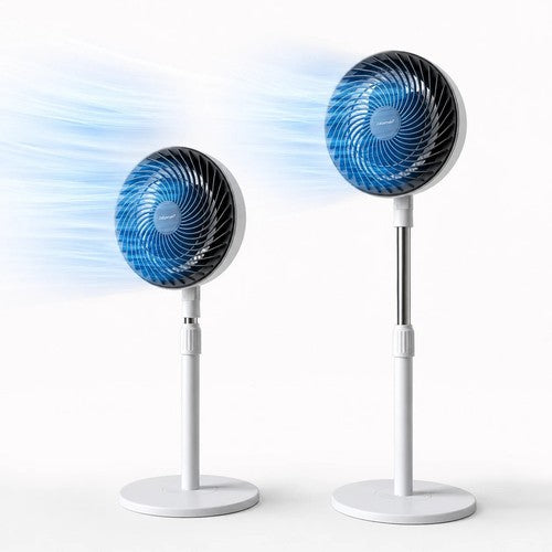 Rechargeable Air Circulation Fan Oscillating 3-Speed Cordless Stand Fan UK